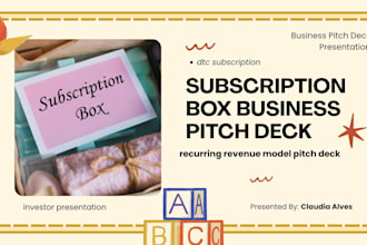 design subscription box business pitch deck recurring revenue model pitch deck