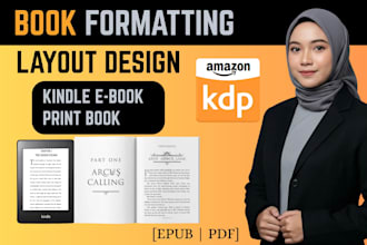 book formatting, ebook formatting, book layout design, kindle ebook formatting