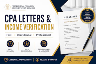 prepare professional income verification and CPA mortgage letters