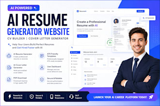 develop ai resume generator, CV builder and cover letter website