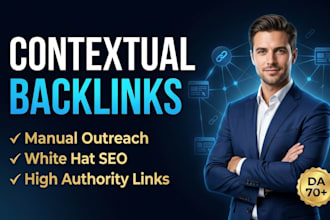 manually contexual backlinks high quality seo link building