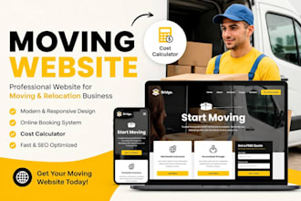 design a modern moving company website with booking