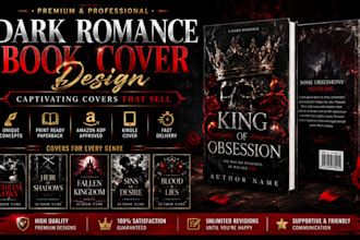 design dark mafia romance kdp book cover fantasy romance book cover illustration