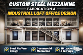 custom steel mezzanine fabrication industrial loft office design