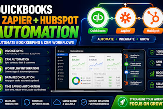 automate bookkeeping workflow using quickbooks zapier and hubspot