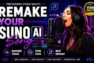 recreate remake suno ai song, backing track, stem
