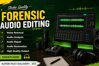 perform forensic audio enhancement and noise reduction