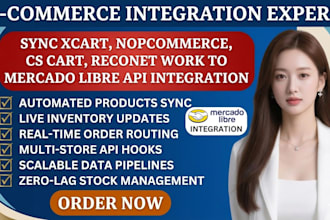 do sync xcart nopcommerce cs cart reconet work to mercado libre API integration