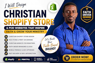 design and setup christian shopify pod store clothing printify store street wear