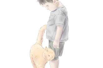 draw soft digital portrait of you and your pet