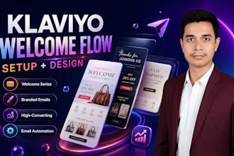 design and set up the klaviyo welcome email flow for shopify