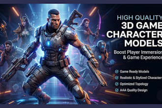 create high quality 3d game character models that boost player immersion
