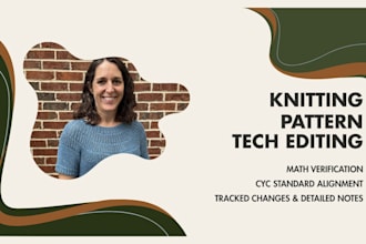 technical edit your knitting pattern for math, sizing, and clarity