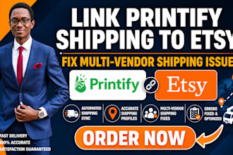 link printify shipping profiles etsy and fix multi vendor shipping