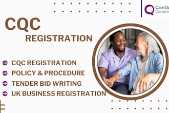 do cqc registration, policies, nhs and UK tender bid writing