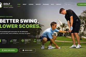 create fix squarespace golf instructor website coaching booking website