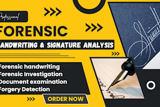 perform forensic handwriting, signature, document analysis and forgery detection
