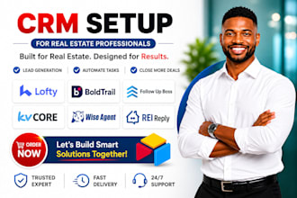 setup lofty CRM boldtrail follow up boss kvcore wise agent idx website rei reply