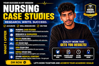 create professional nursing case studies and clinical scenarios