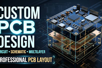 design custom pcb, circuit, schematic and multilayer pcb layout
