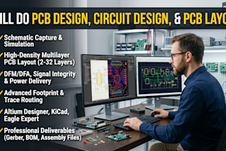 do pcb design, circuit design, and pcb layout professionally