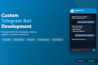 develop a custom telegram bot with ai integration