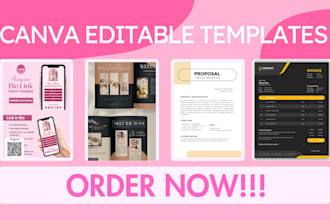 design canva client welcome packet xero invoice template digital product journal