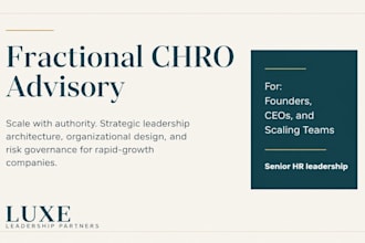 be your fractional chro for HR strategy and people operations