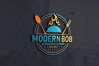 do unique food, cafe, BBQ and restaurant logo design
