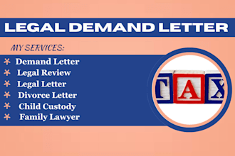 be your lawyer for legal demand letters and legal notices