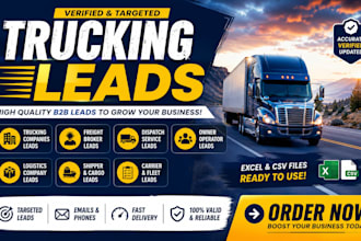 provide verified trucking leads and freight broker leads