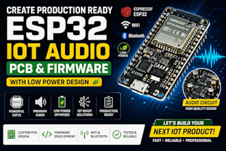 design esp32 audio pcb with ble and smart iot features
