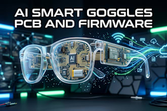 design al smart goggle  pcb, camera integration and embedded firmware
