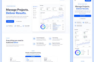 build a modern responsive saas landing page