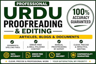 proofread and edit urdu content professionally