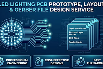 do led lighting pcb layout and  gerber file design service
