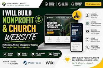 build nonprofit website and church website
