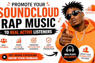 promote your soundcloud rap music to real active listeners