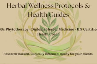 create herbal wellness protocols and health guides for coaches and brands