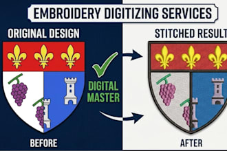 do custom embroidery digitizing logo design digitize image for embroidery file