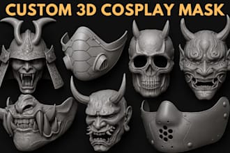 model 3d wearable mask cosplay helmet prop armor anime mask stl for 3d printing