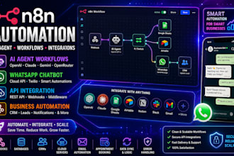 n8n automation n8n workflow n8n ai agent n8n whatsapp chatbot api integration