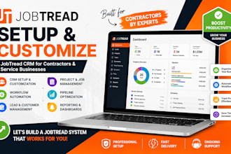 setup and customize jobtread CRM for contractors and service businesses