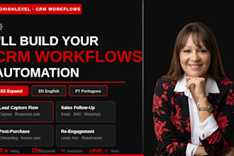 create gohighlevel CRM workflows and automation in spanish