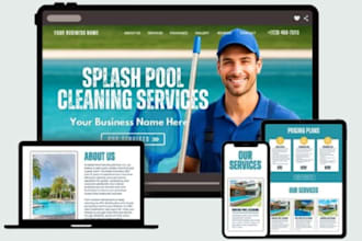 create squarespace pool cleaning service website maintenance booking website