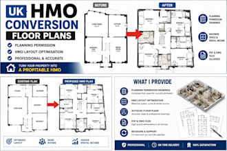 design UK hmo conversion floor plans for planning permission
