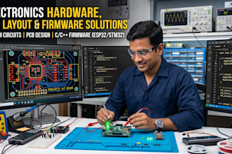 develop electronics hardware, pcb layout and firmware solutions
