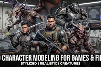 model 3d character for games and film