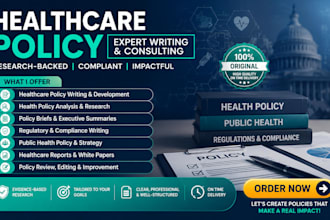 write and analyze healthcare policy and compliance reports