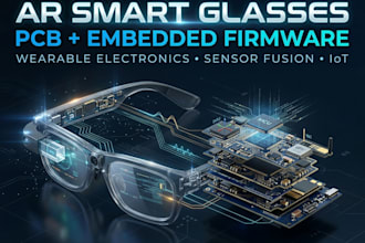 design ar smart glasses pcb and embedded firmware for wearable devices